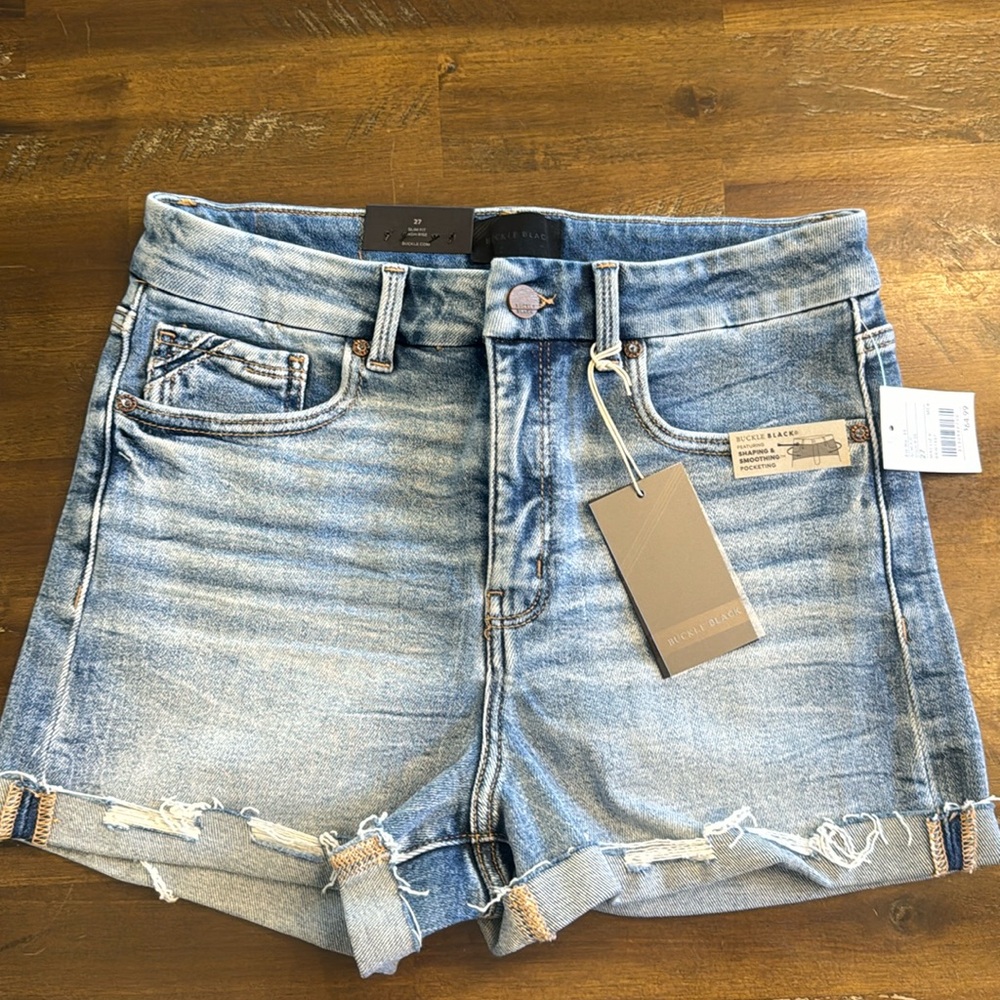 Buckle black shorts size 27 slim fit high rise